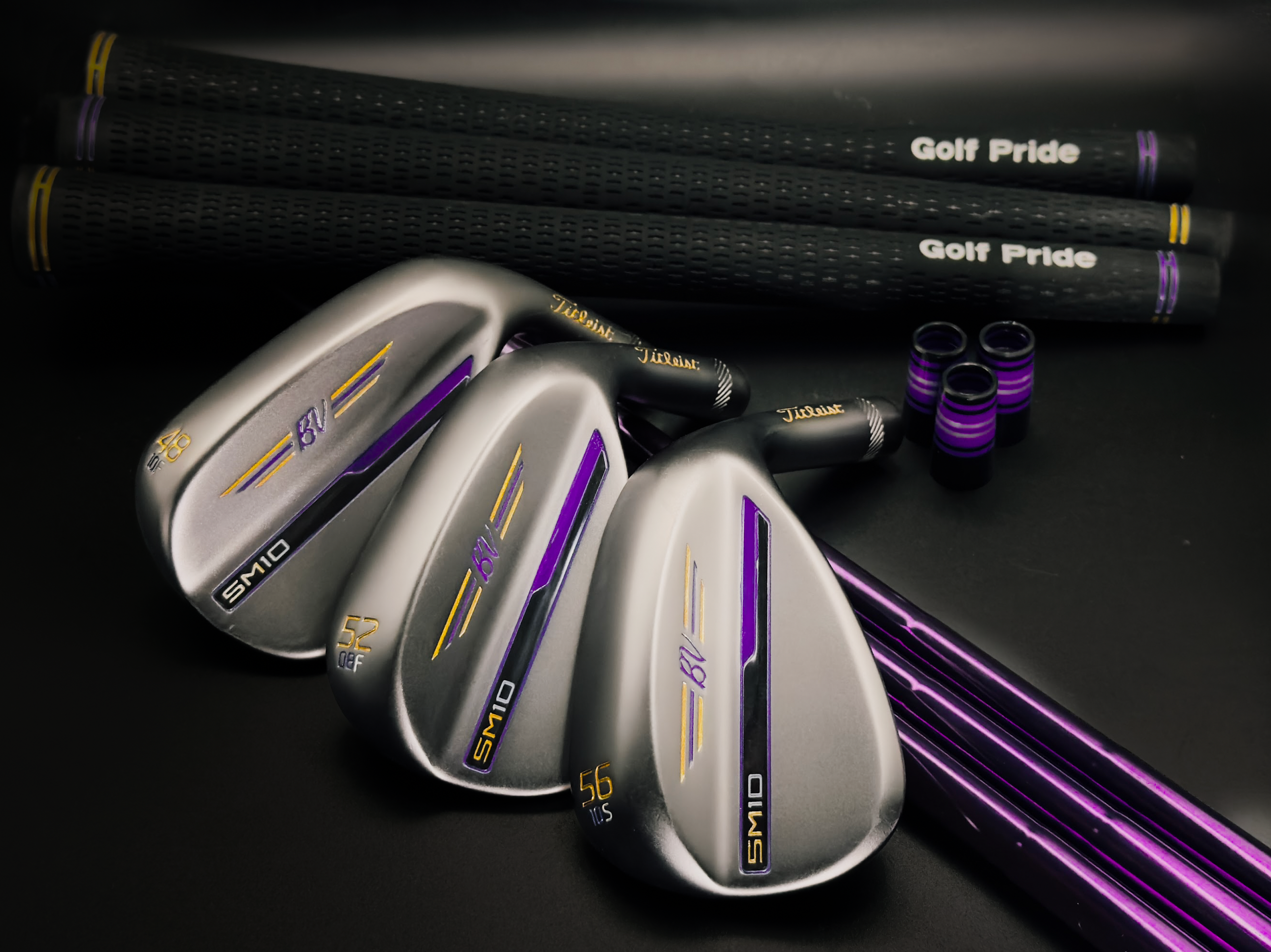 Custom Vokey SM10 Wedge Set - Purple & Gold